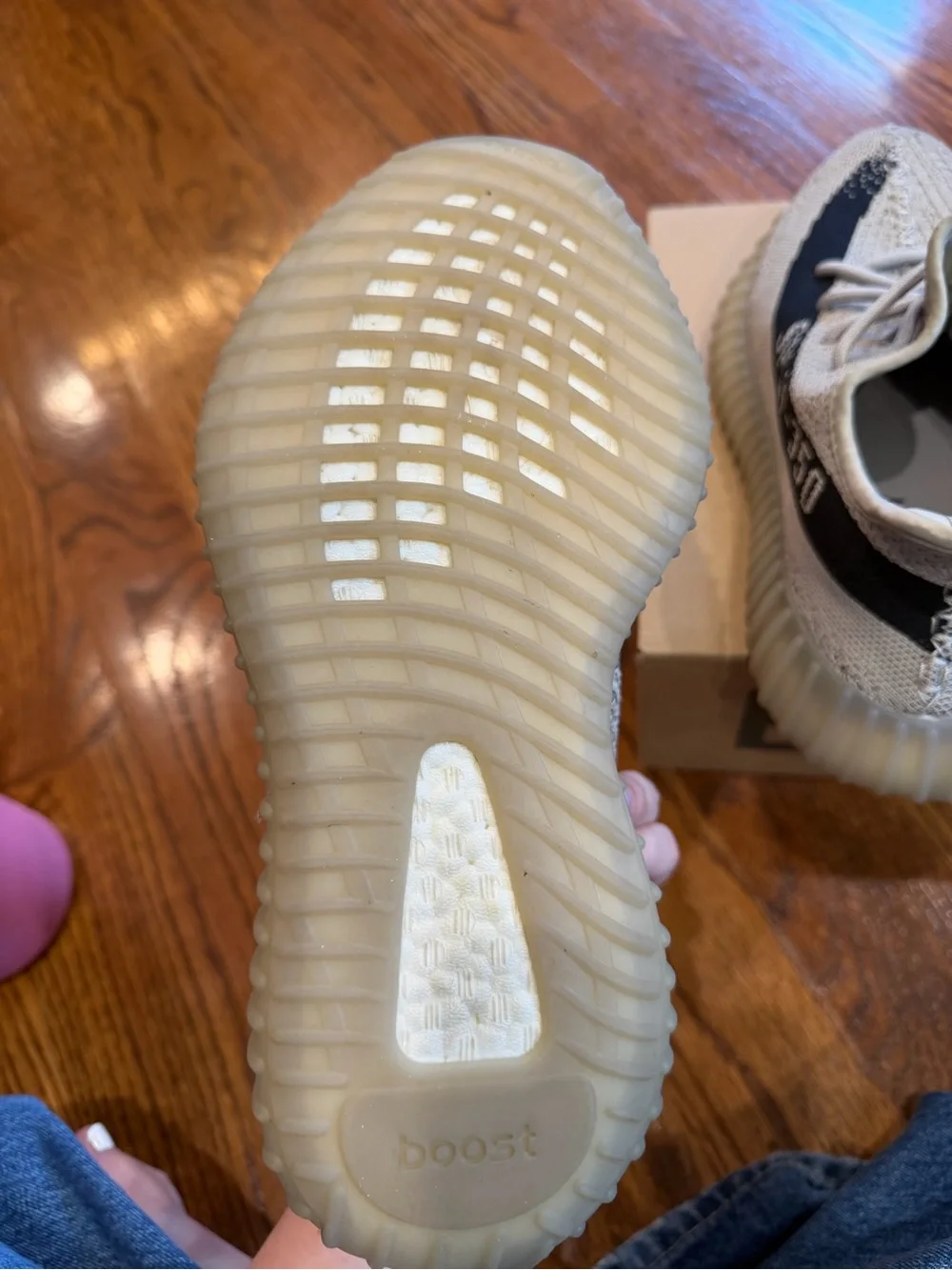YEEZY mens SPLY-350 Grey/Black Knit Sneakers